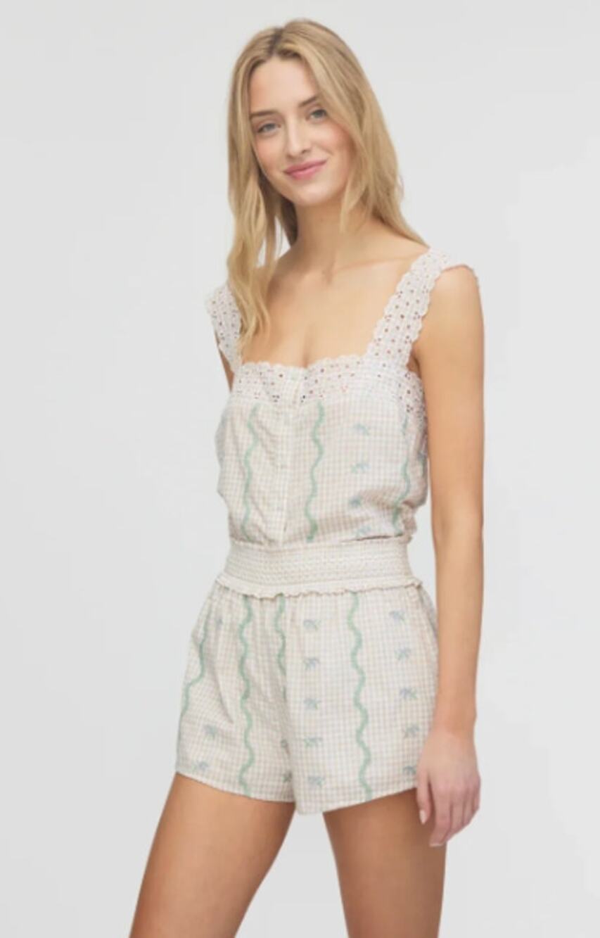 Hill house The Indra Short in Gingham Vine size XS